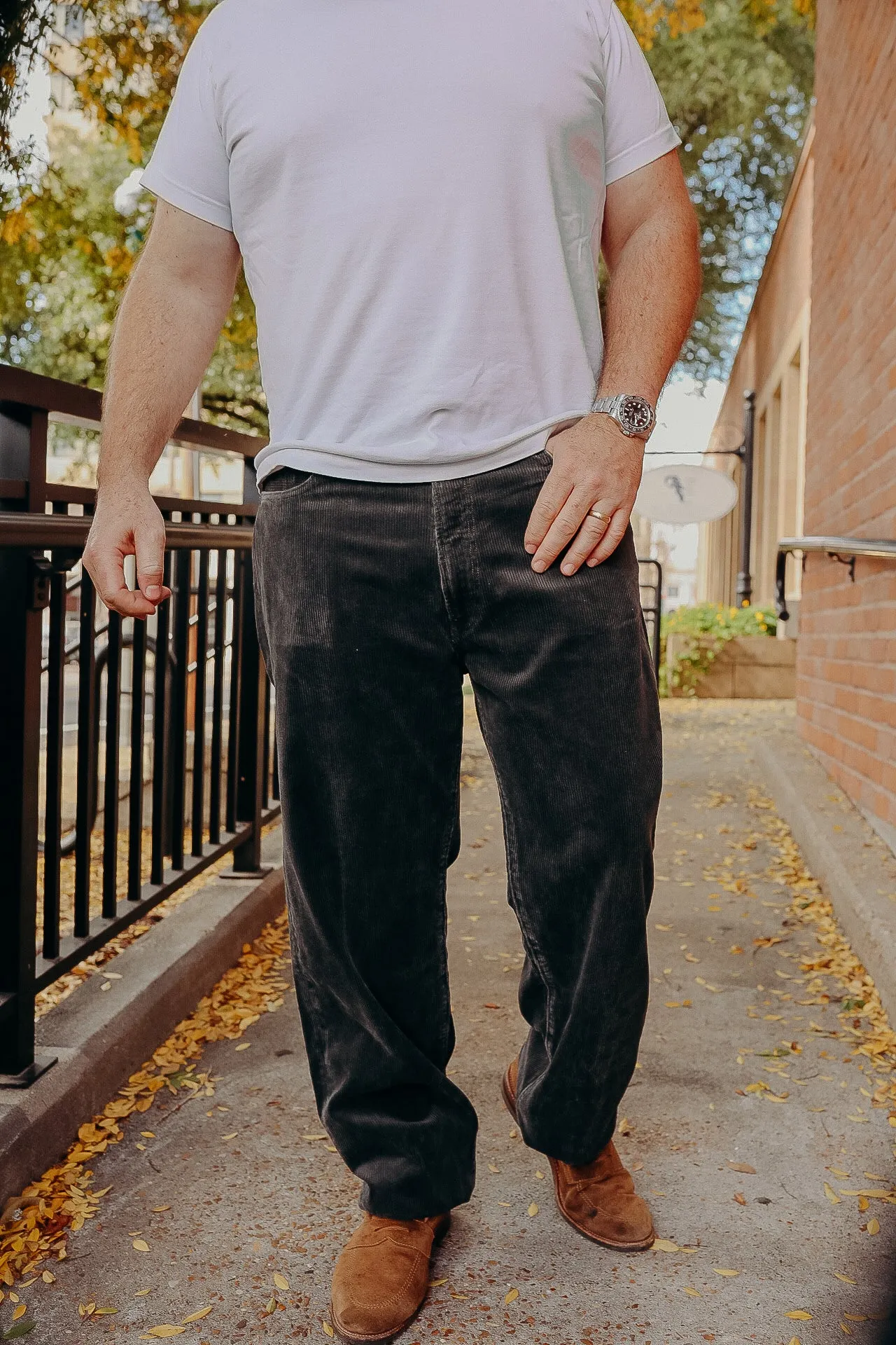 5 Pocket Pants- Black Corduroy (SC42483)