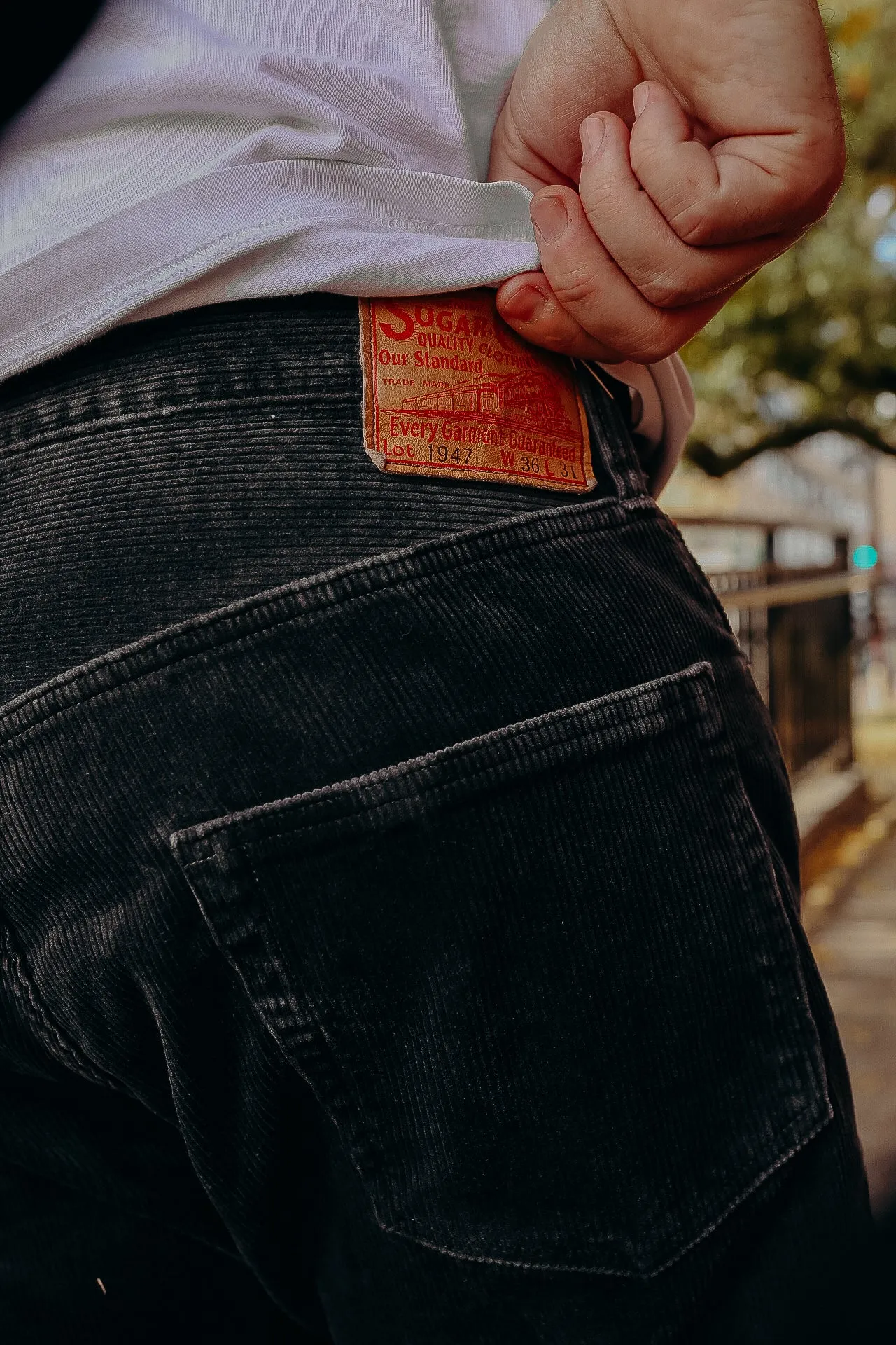 5 Pocket Pants- Black Corduroy (SC42483)