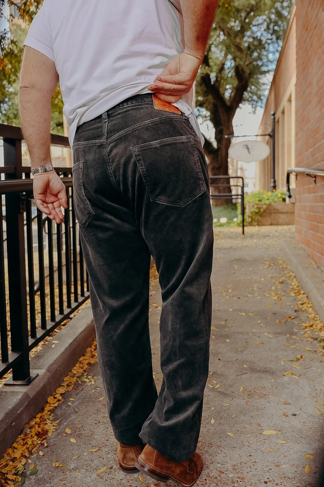5 Pocket Pants- Black Corduroy (SC42483)