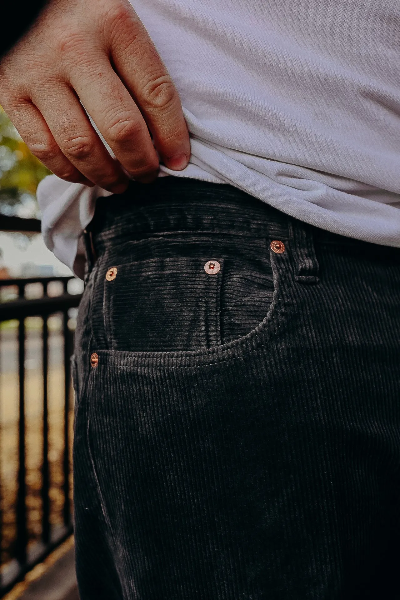 5 Pocket Pants- Black Corduroy (SC42483)