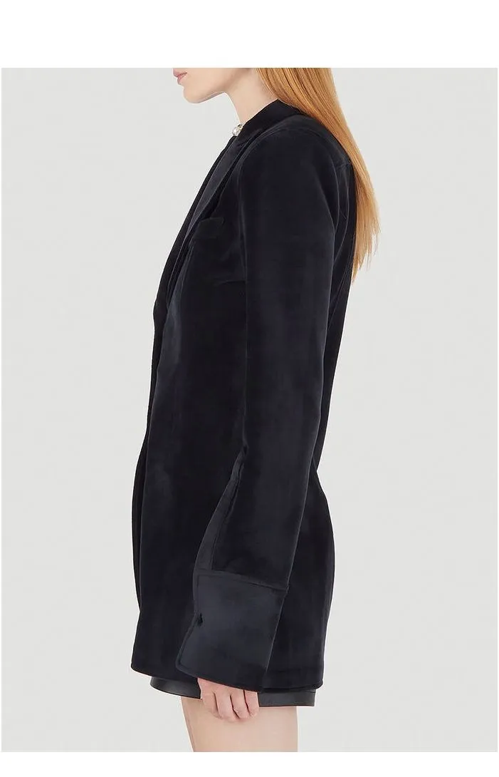 Alexander Wang Peak Lapel Velour Blazer