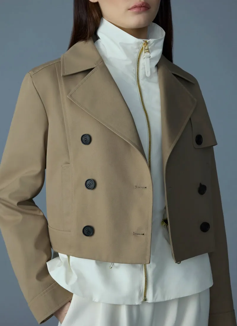 Aline Crop Trench With Shell Jacket