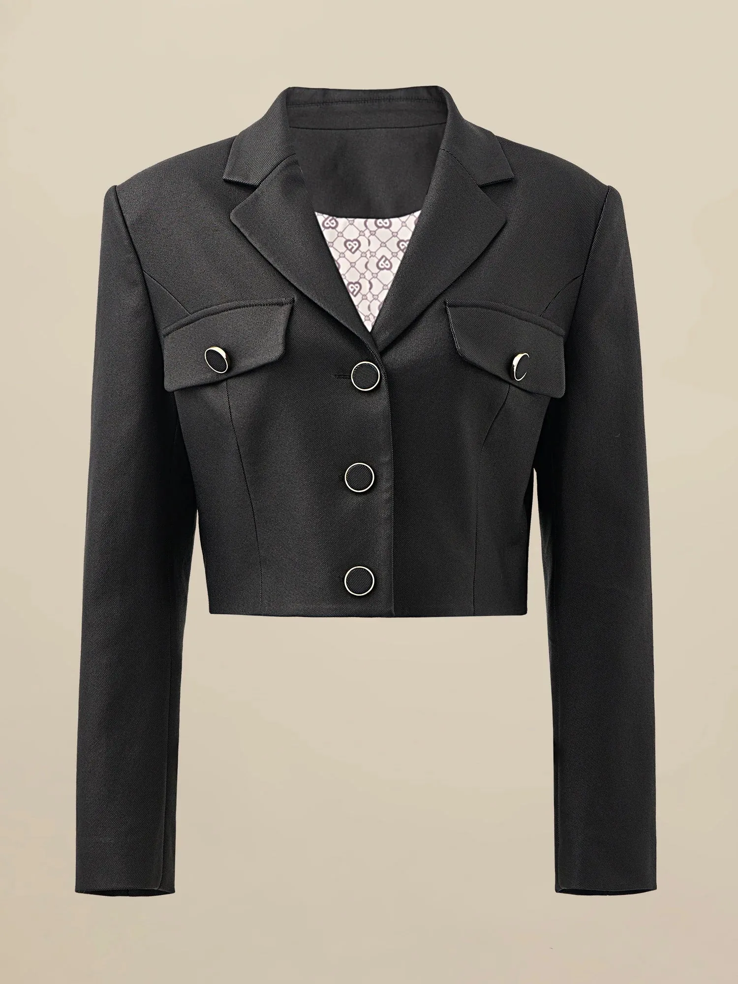 Amoretu Women's Notch Lapel Single-Breasted Blazer
