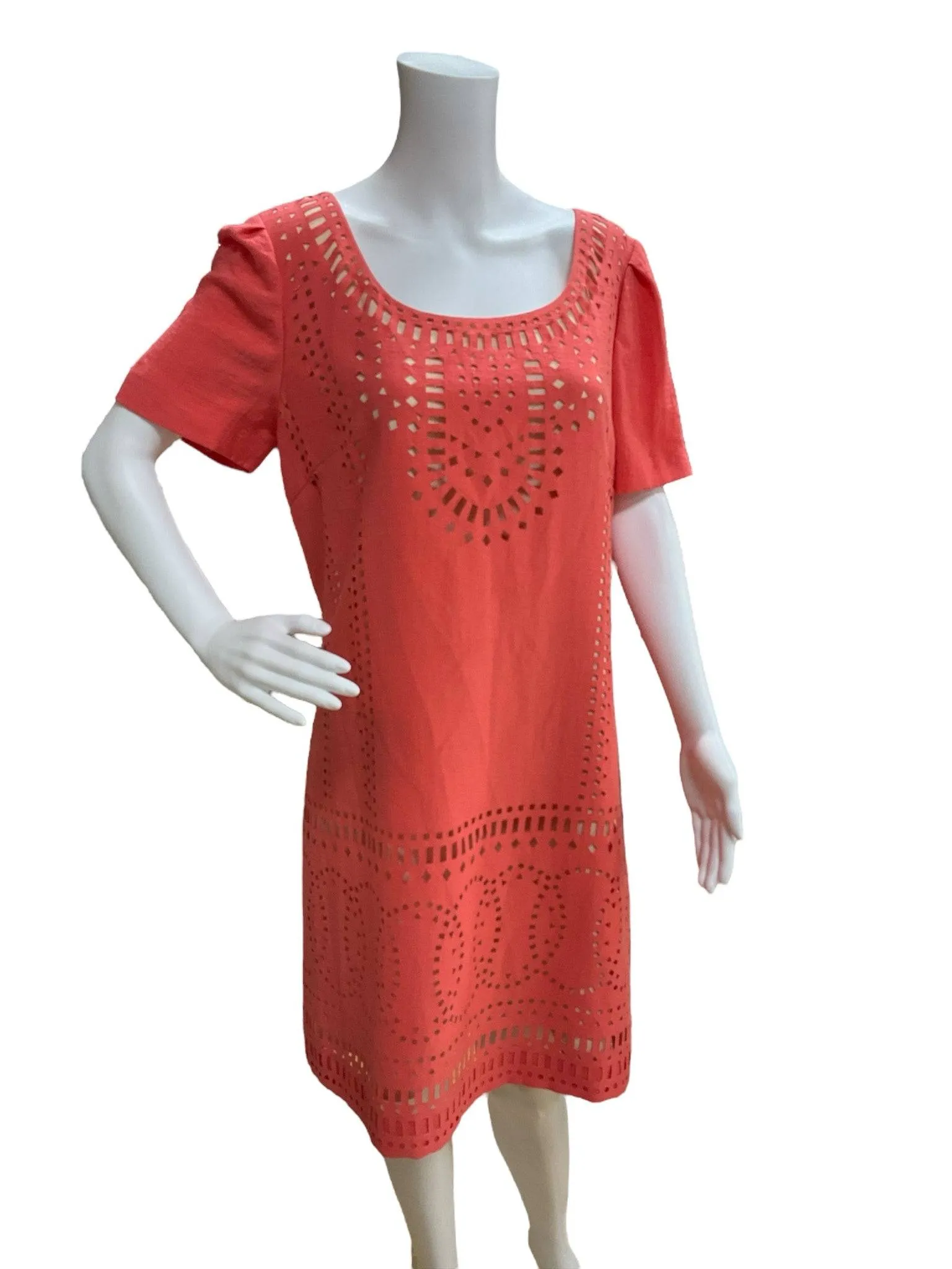 Antonio Melani Coral Cut Out Dress Size 14