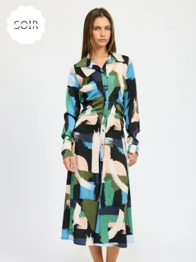 Artistry Ruched Shirt Dress