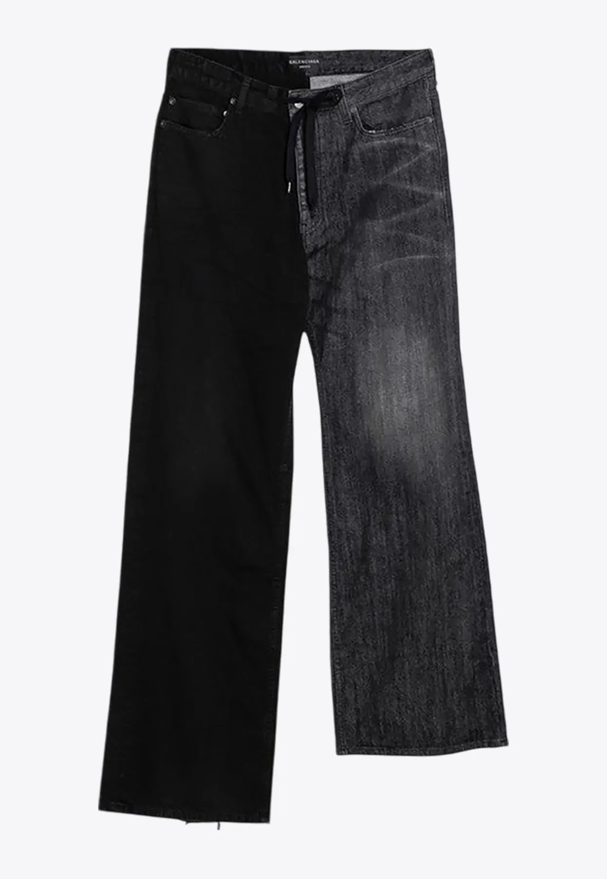 Asymmetrical Straight-Leg Jeans