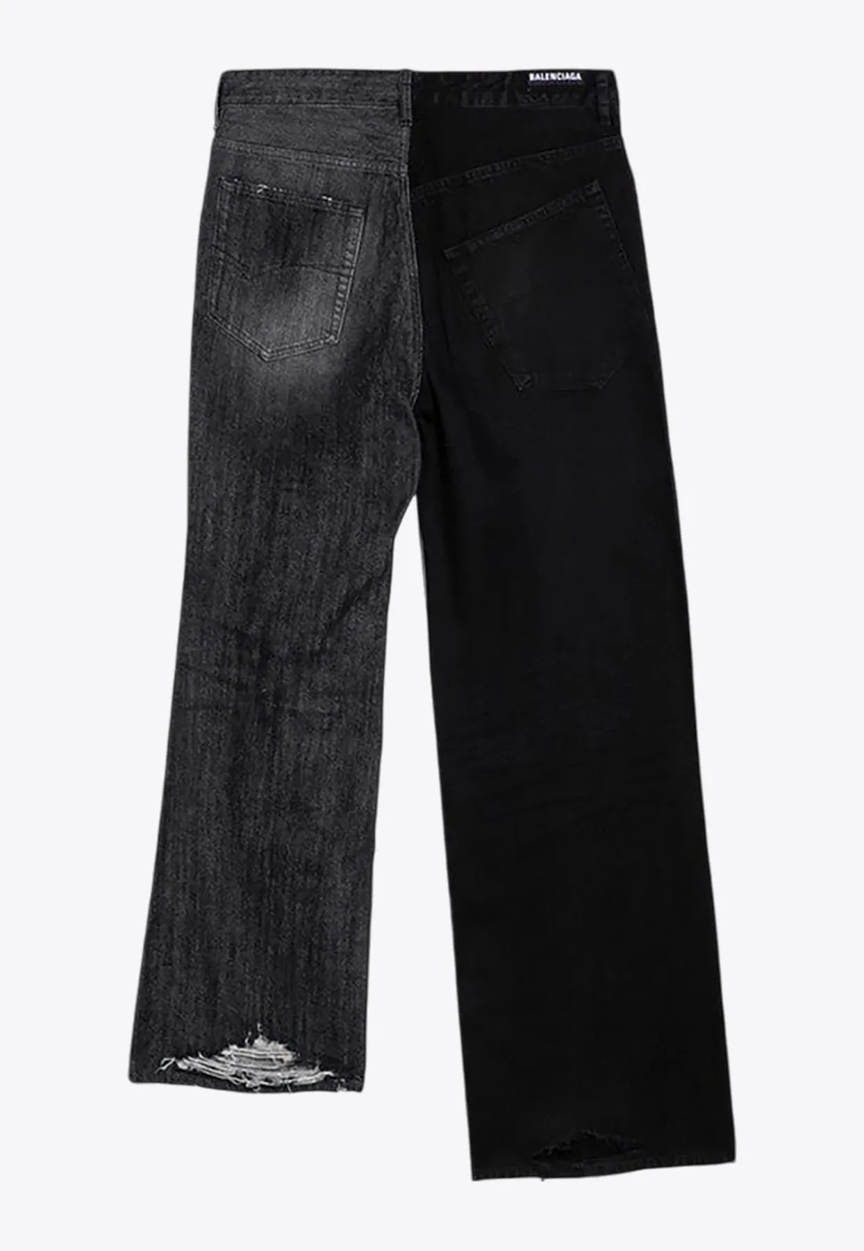 Asymmetrical Straight-Leg Jeans