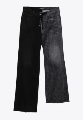Asymmetrical Straight-Leg Jeans
