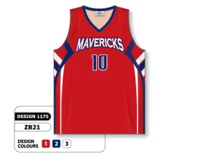 Athletic Knit Custom Sublimated Basketball Jersey Design 1175