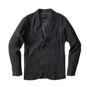 Aventura Washed Linen Blazer - Charcoal