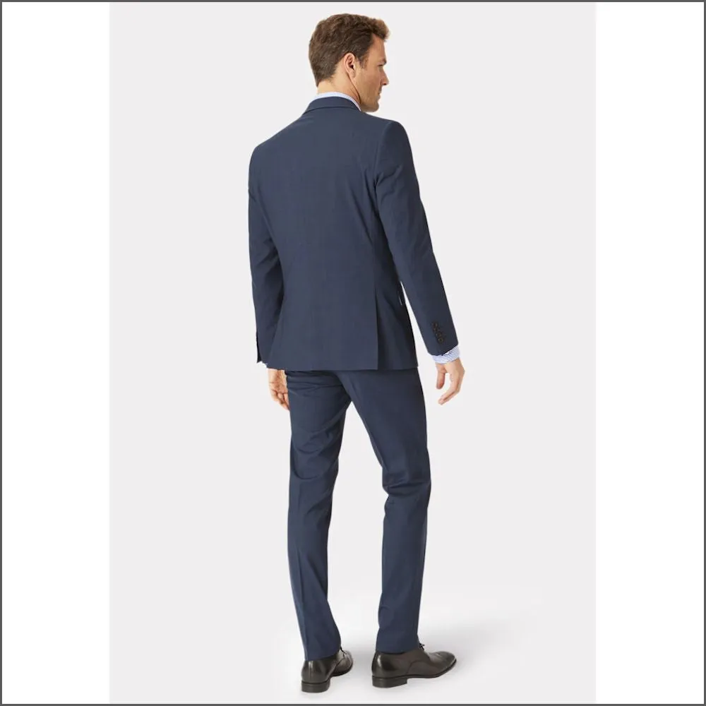 Brook Taverner Cassino Navy Check Washable Suit==