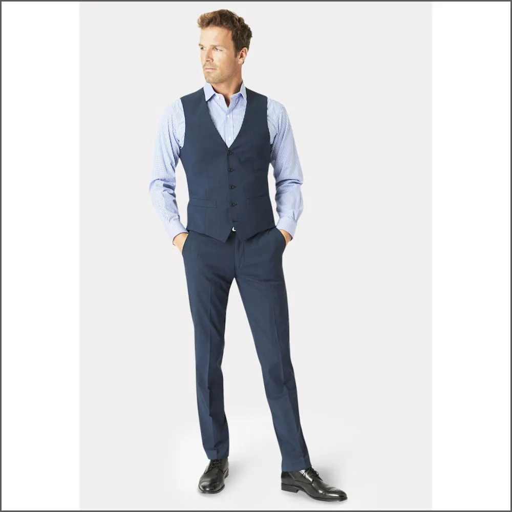Brook Taverner Cassino Navy Check Washable Suit==