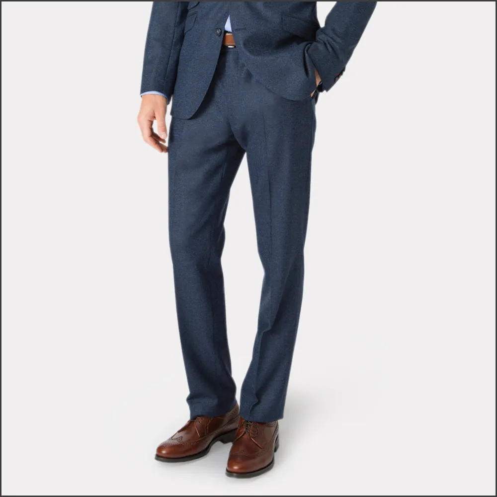 Brook Taverner Clifford Navy Donegal Wool Suit - Waistcoat Optional==