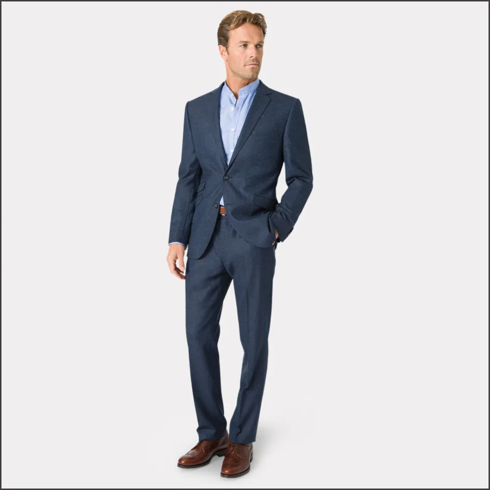 Brook Taverner Clifford Navy Donegal Wool Suit - Waistcoat Optional==
