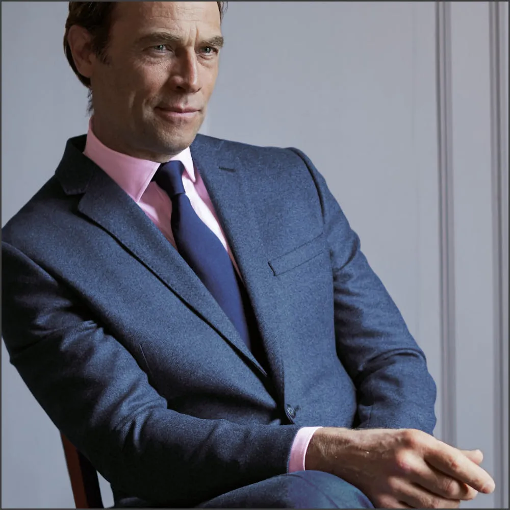 Brook Taverner Clifford Navy Donegal Wool Suit - Waistcoat Optional==