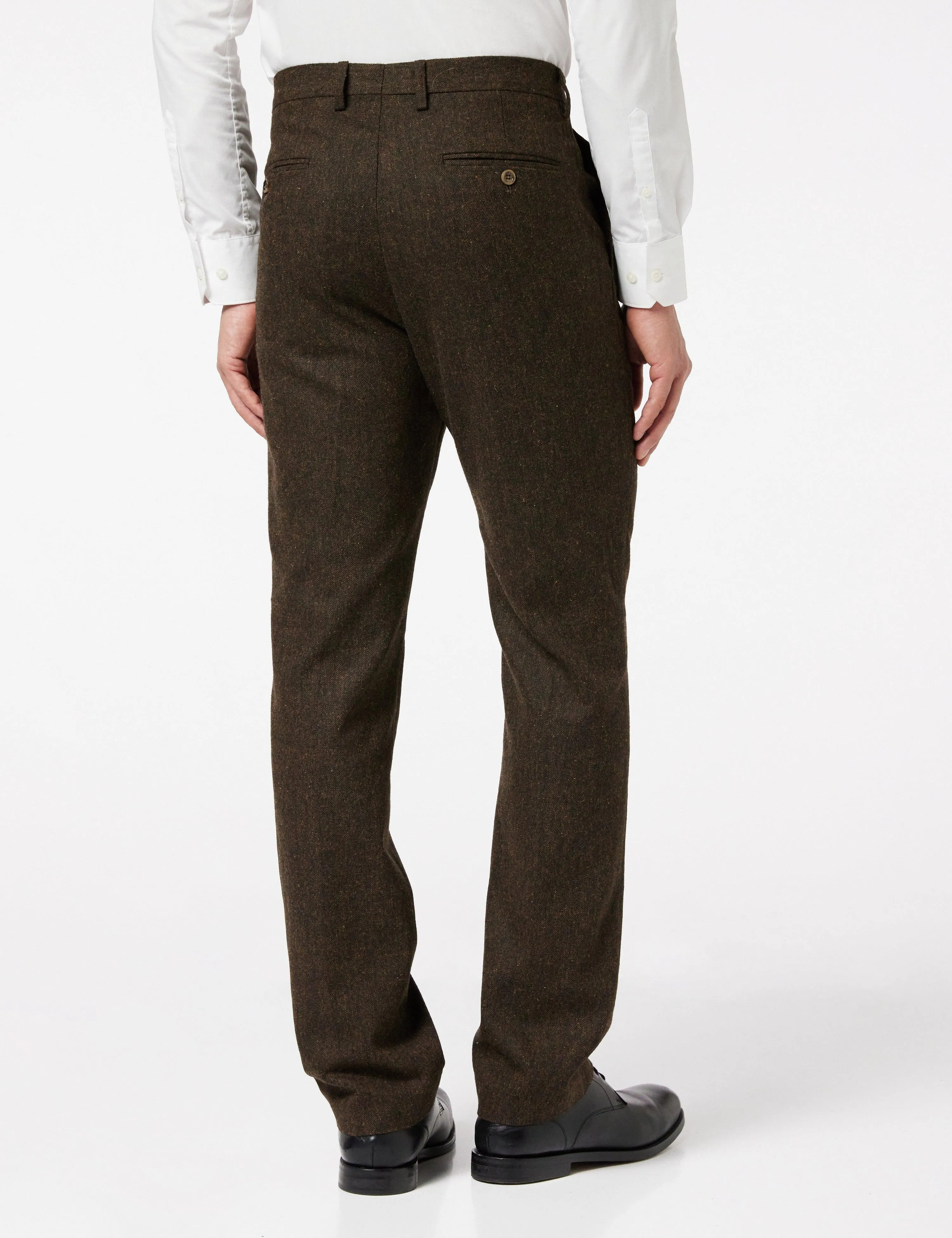 Brown Tweed Tailored 3 Piece Suit