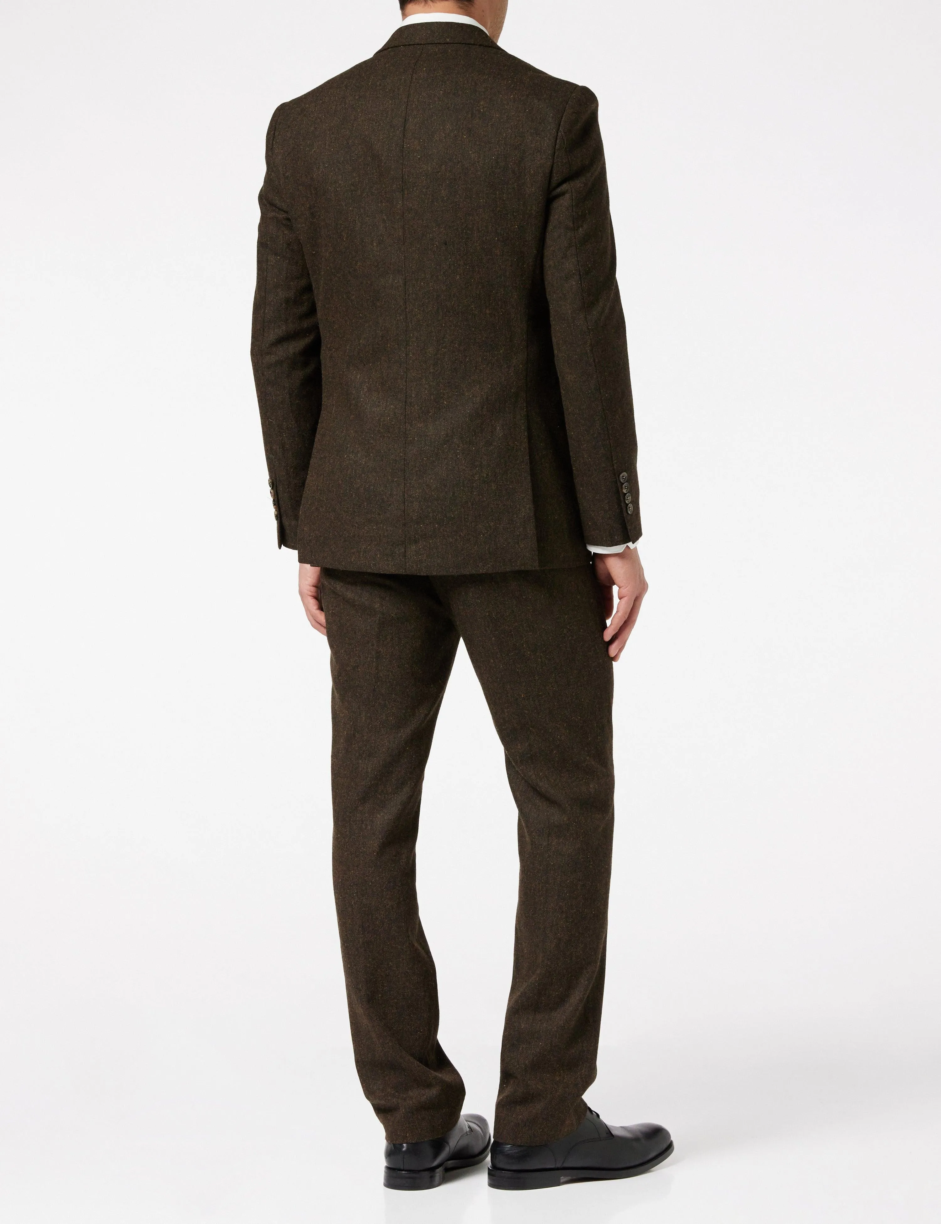 Brown Tweed Tailored 3 Piece Suit
