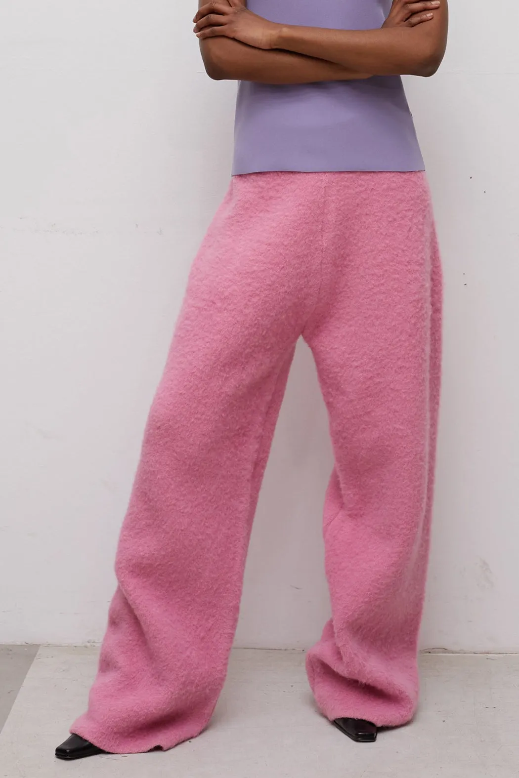 BRUSHED KNIT TROUSER