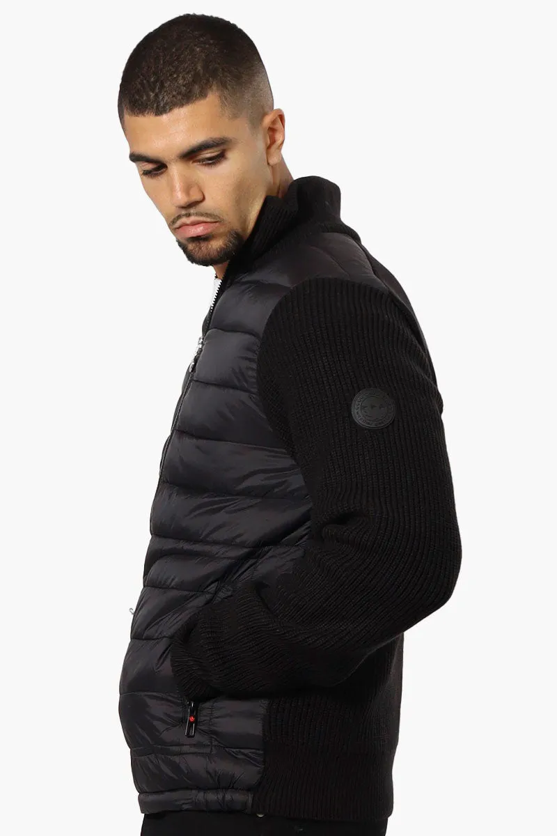 Canada Weather Gear Sweater Knit Polyfill Lightweight Jacket - Black