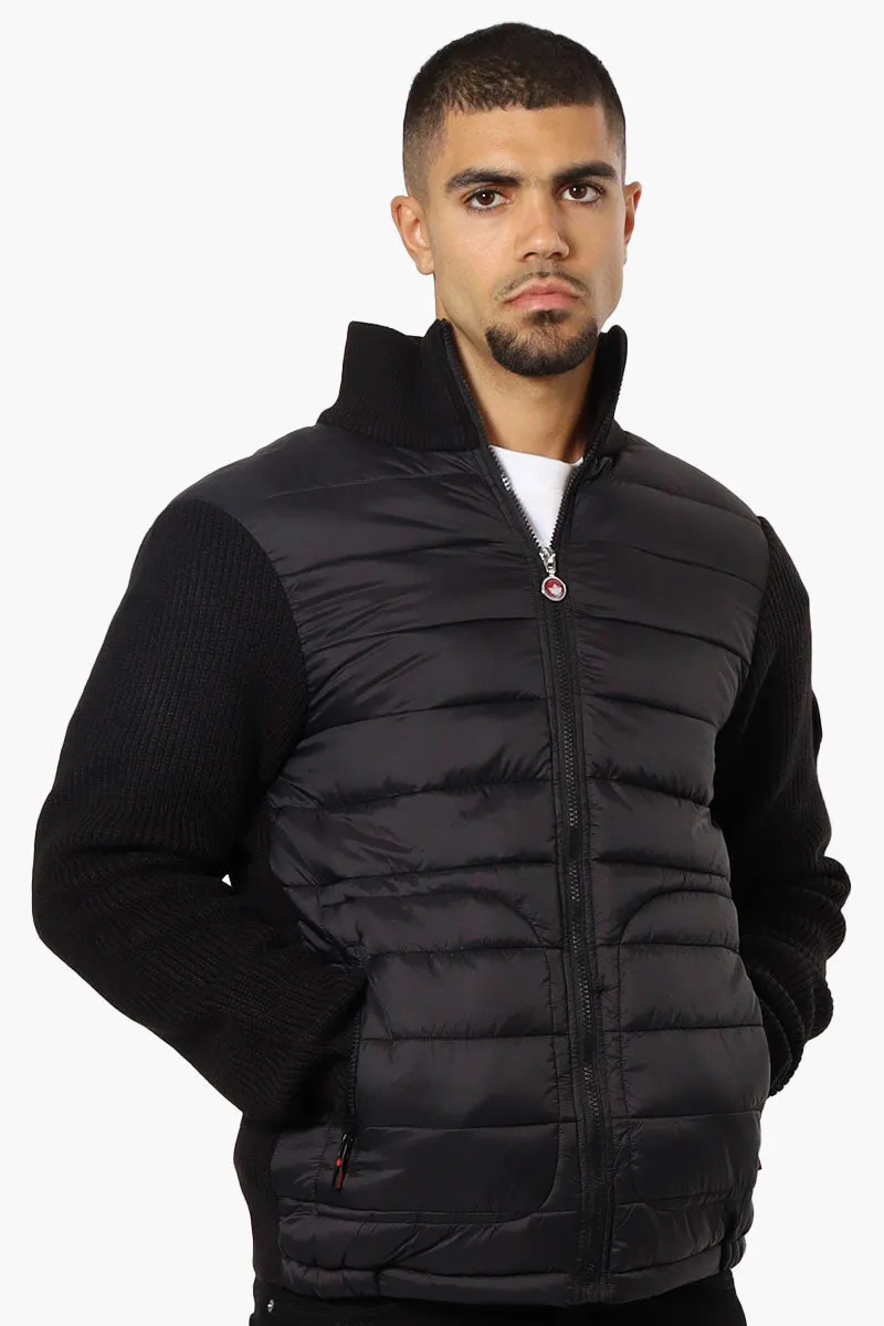 Canada Weather Gear Sweater Knit Polyfill Lightweight Jacket - Black