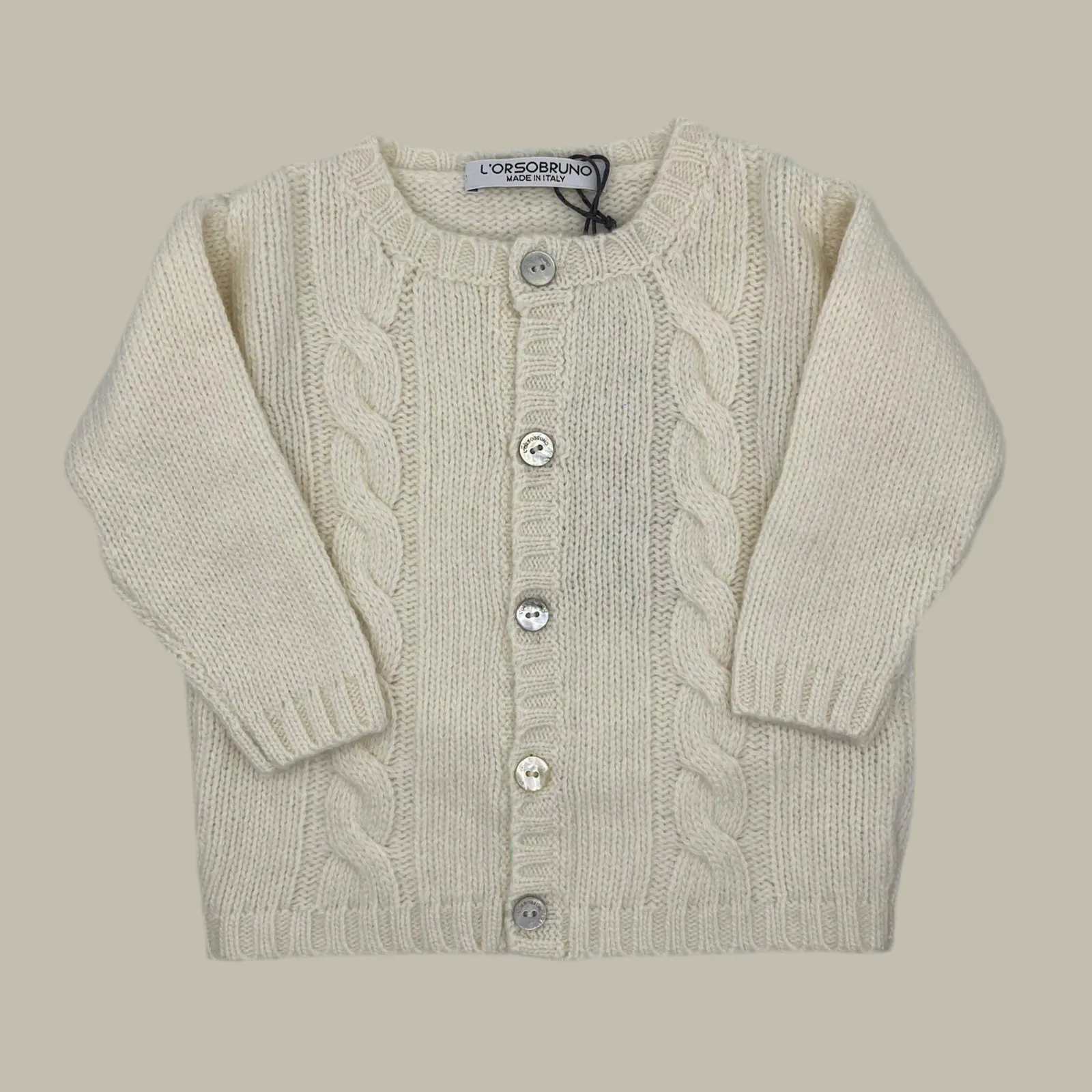 Cardigan - Cable Knit Ecru