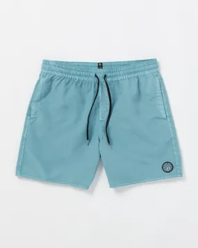 Center Elastic Waist Trunks - Sea Blue
