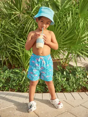 Chubbies Kid's The Mini Mingos Swim Trunks - Bright Blue - Solid