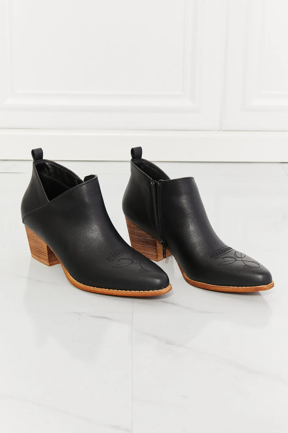 Classic Western-Inspired Ankle Booties