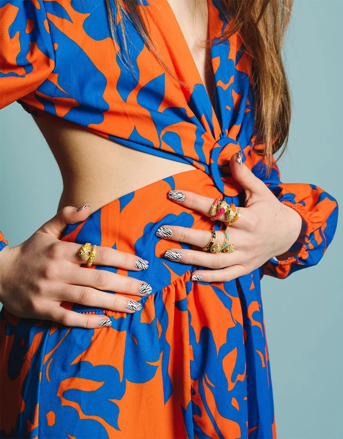 Cut out and ruffle dress