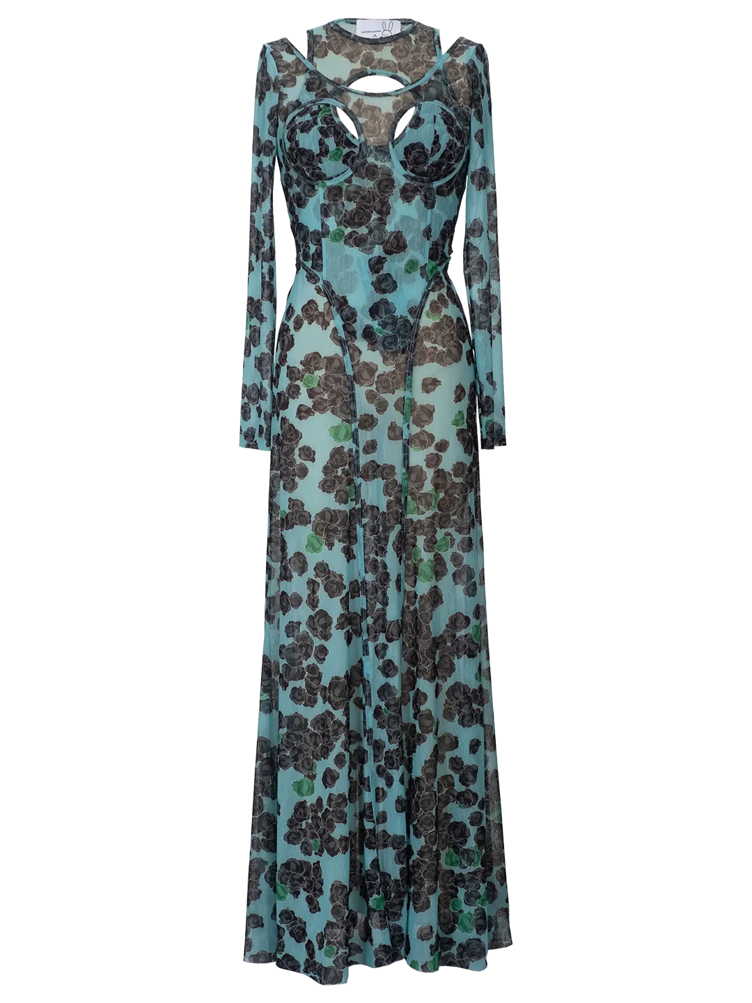 Cut-Out Gauzy Dress