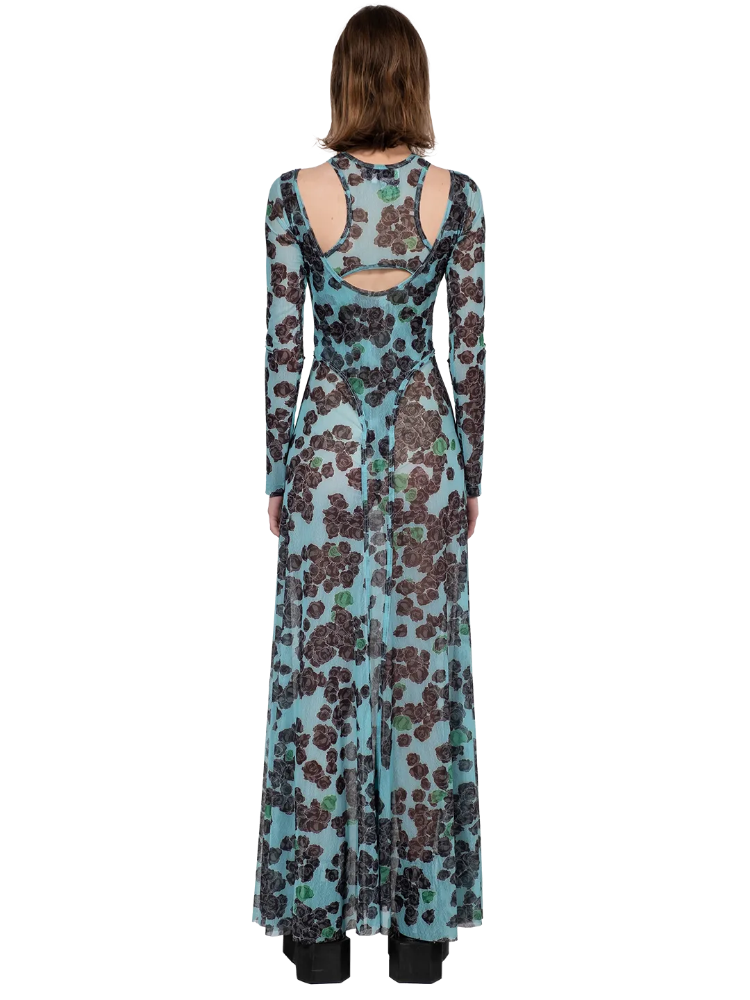 Cut-Out Gauzy Dress