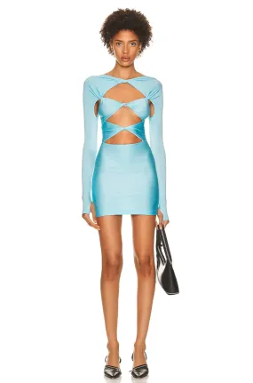 Cut Out Jersey Dress (Turquoise)