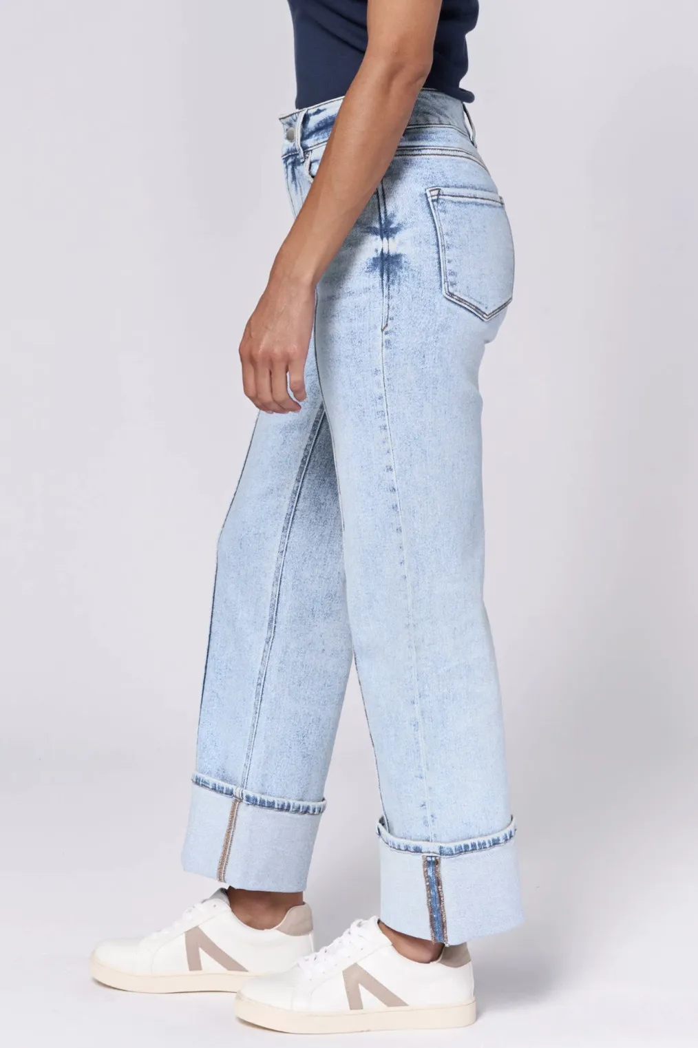 Dear John Holly High Rise Straight Cuffed Hem in Lake Shore