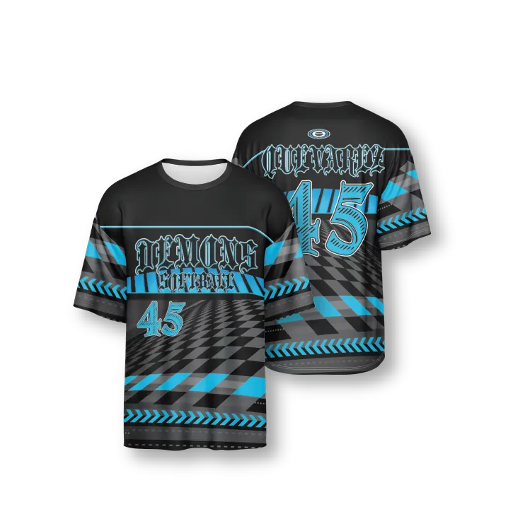 Demons Softball Template 126- Custom Jersey