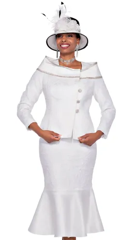 Designer Church Suit 5867C-Off-White