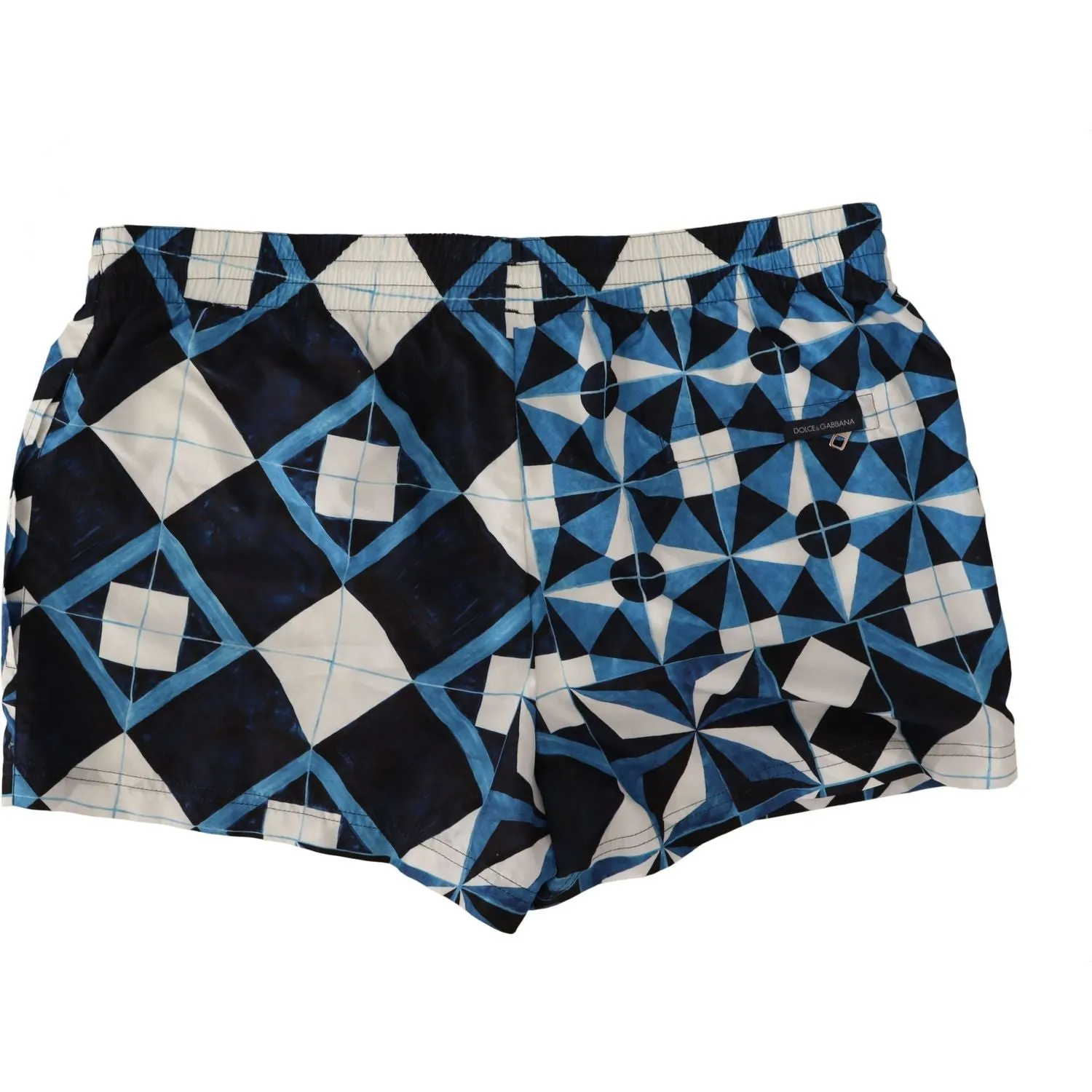 Dolce & Gabbana Majestic Majolica Print Swim Trunks