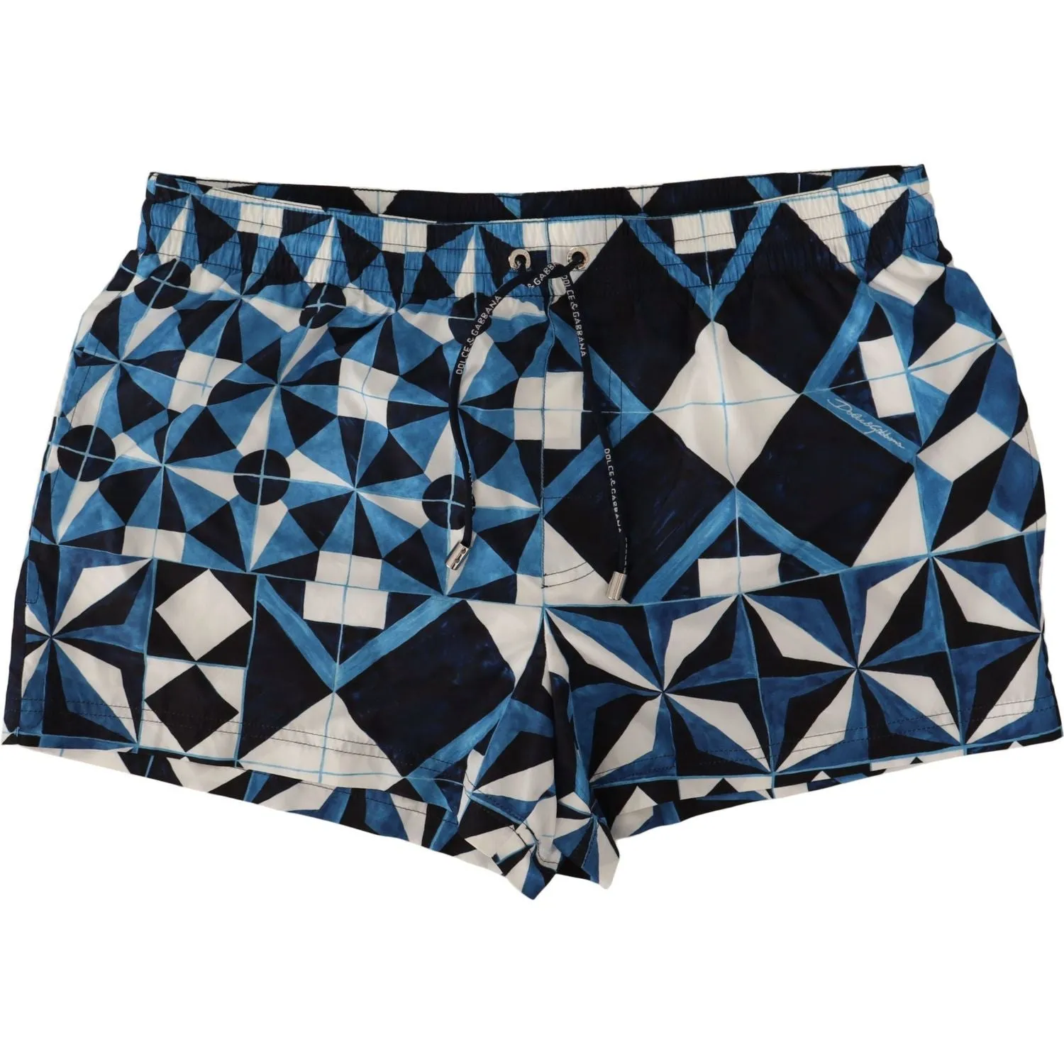 Dolce & Gabbana Majestic Majolica Print Swim Trunks