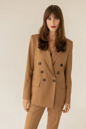 Double-Breasted Blazer - Caramel