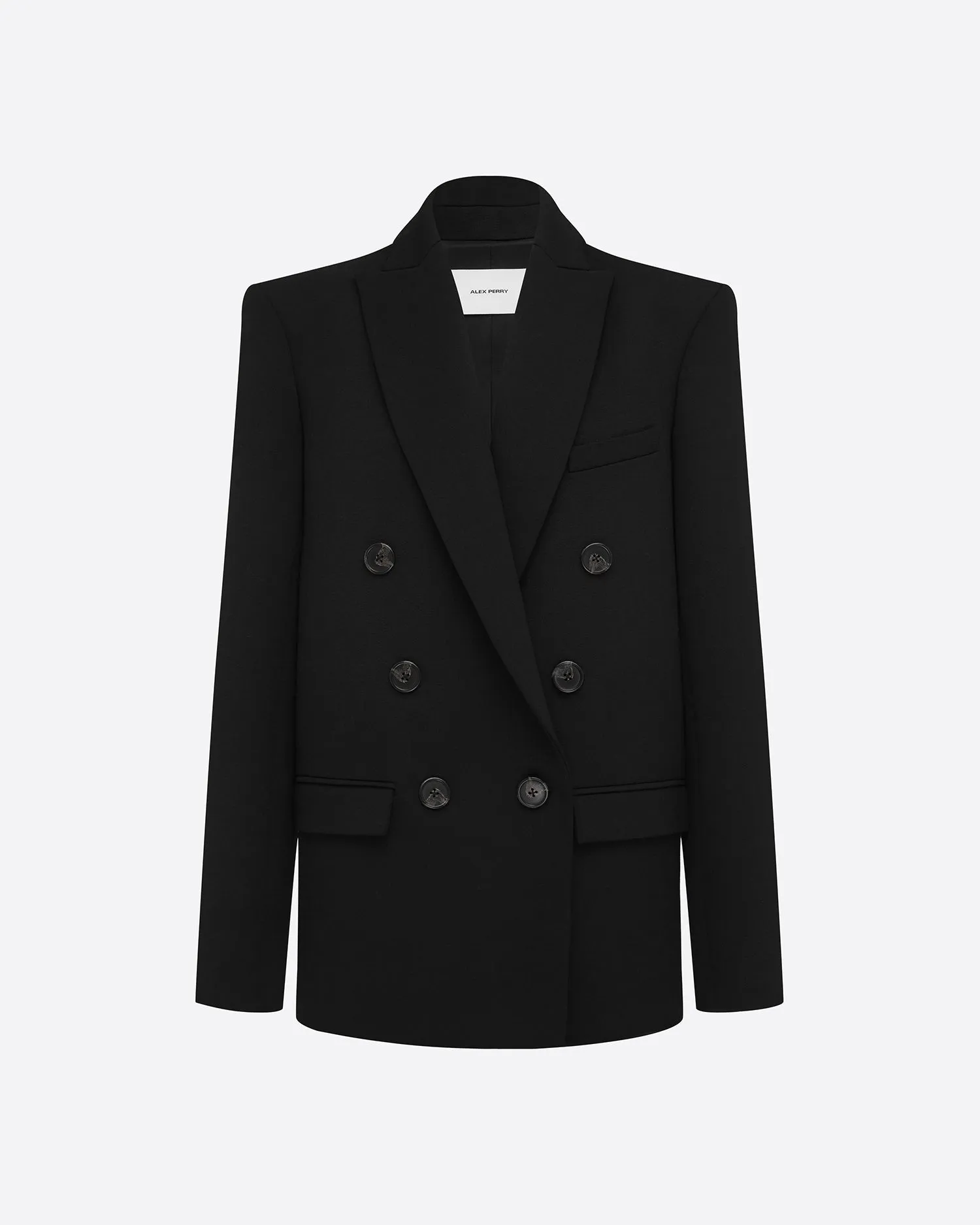 Double Breasted Oversize Blazer in Wool Suiting