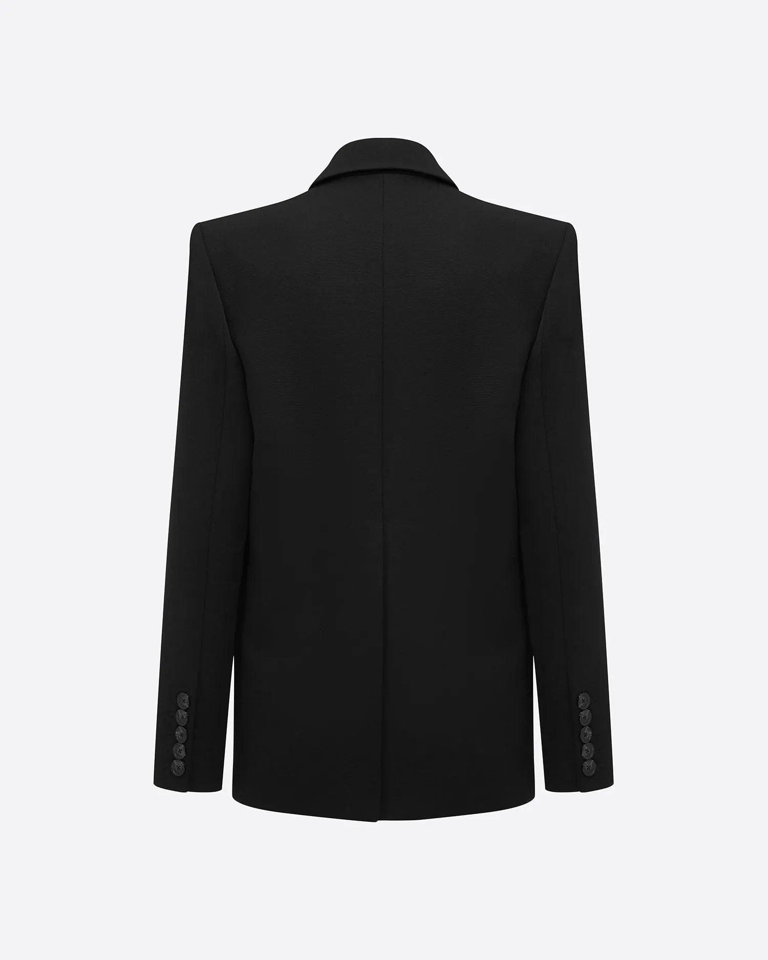 Double Breasted Oversize Blazer in Wool Suiting