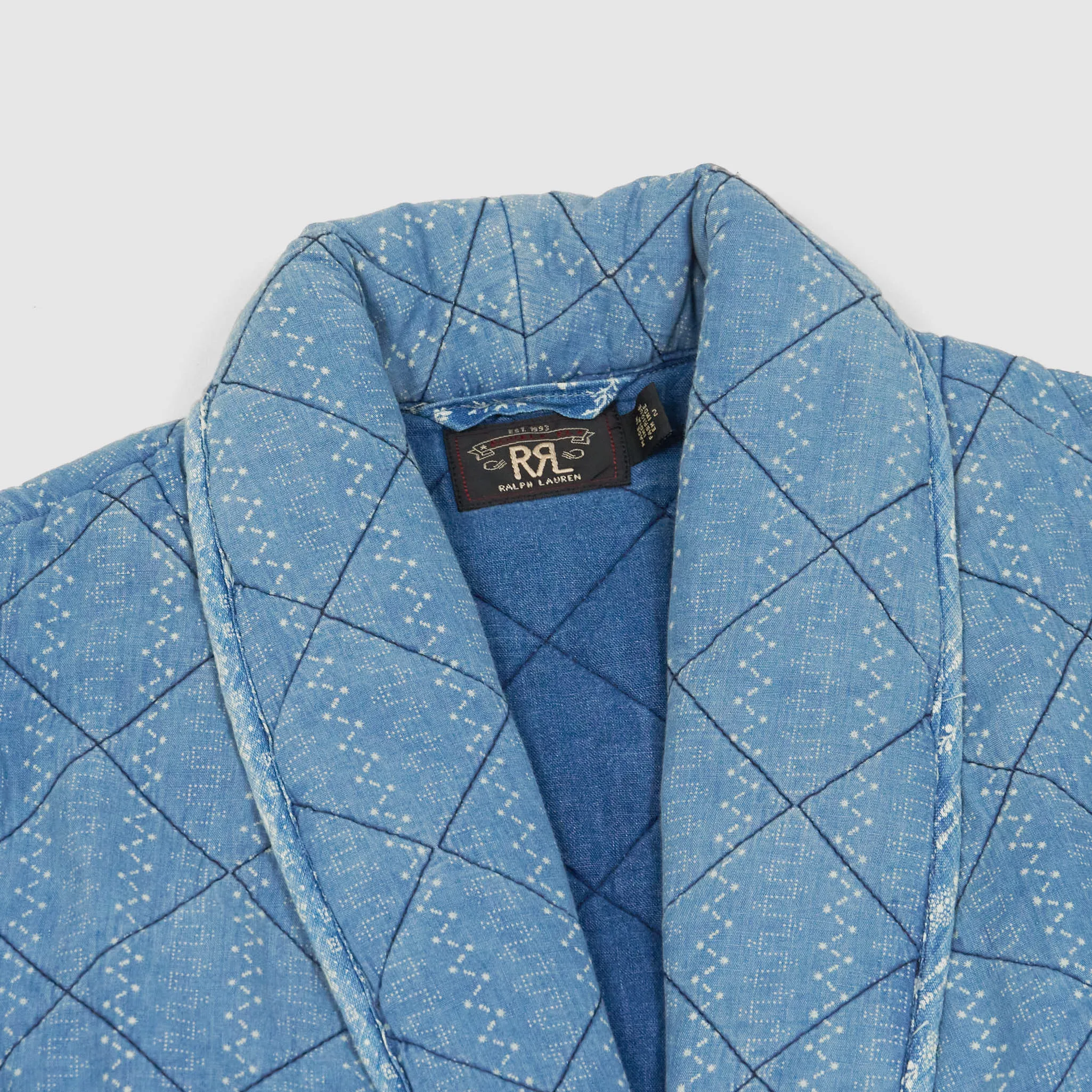 Double RL Quilted Indigo Cotton Jacket