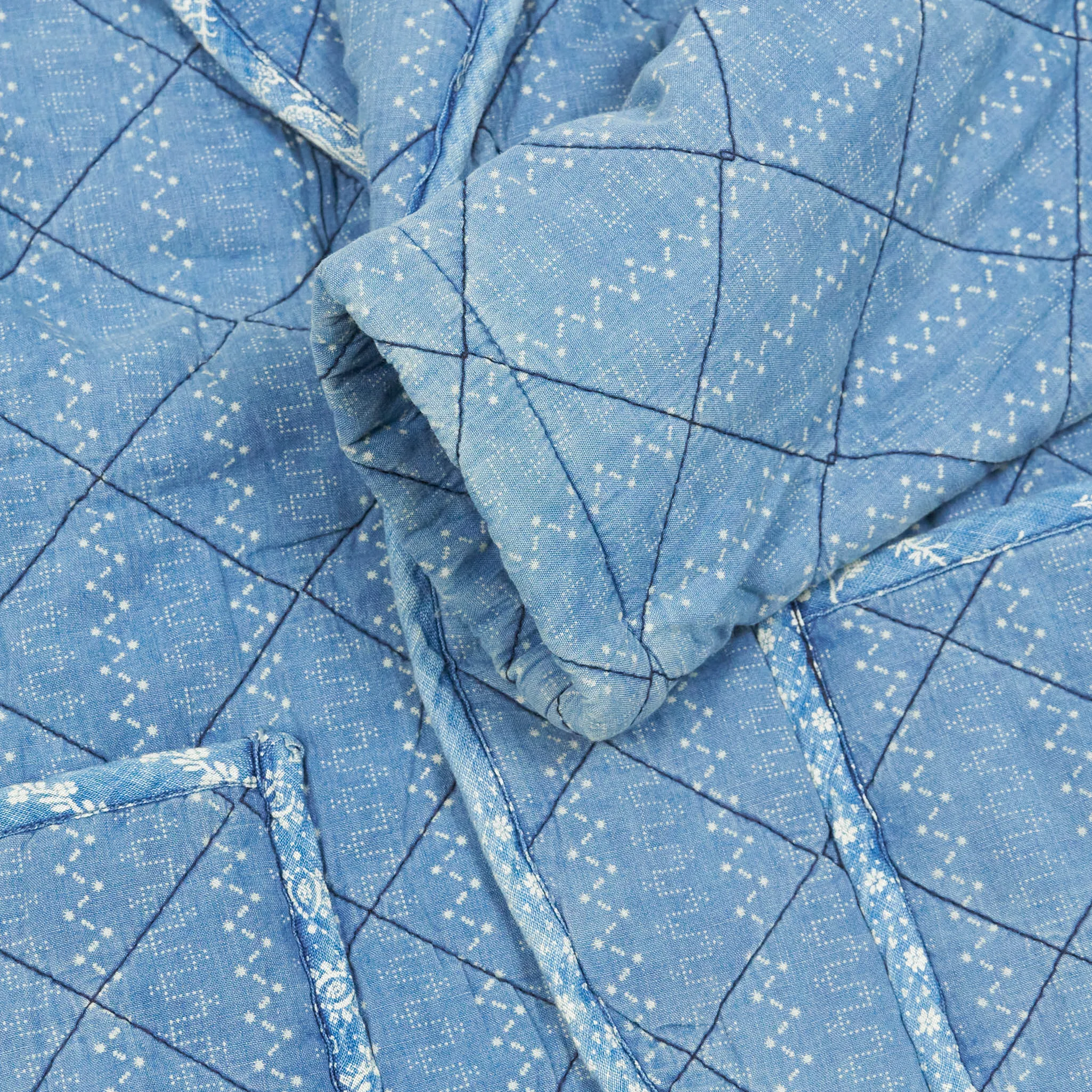 Double RL Quilted Indigo Cotton Jacket