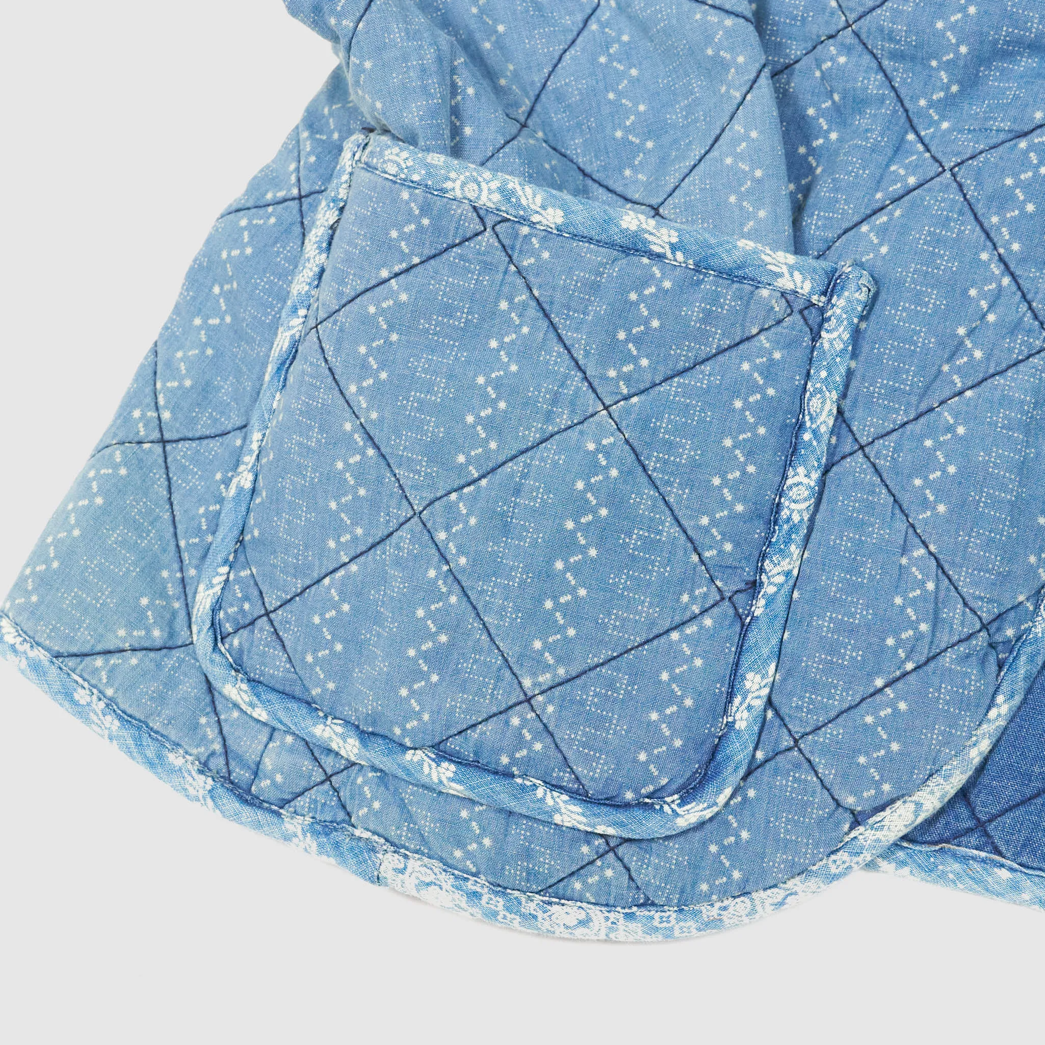 Double RL Quilted Indigo Cotton Jacket