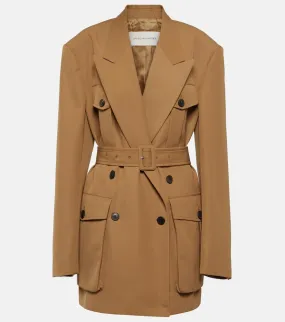 Dries Van Noten Double-breasted gabardine jacket