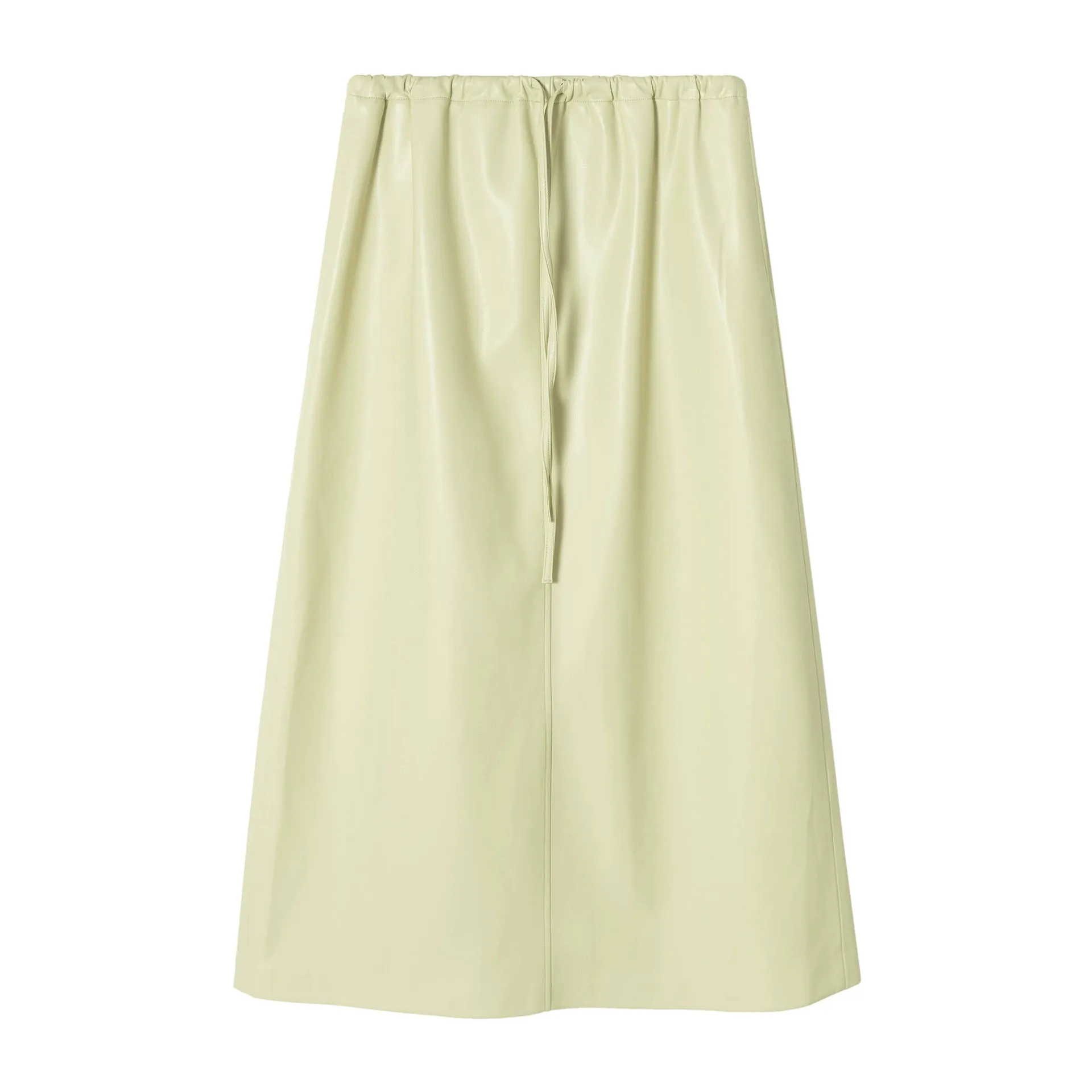 Elastic Waist Front Split Skirt