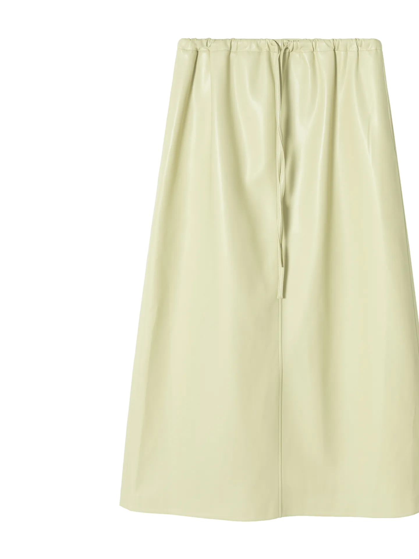 Elastic Waist Front Split Skirt