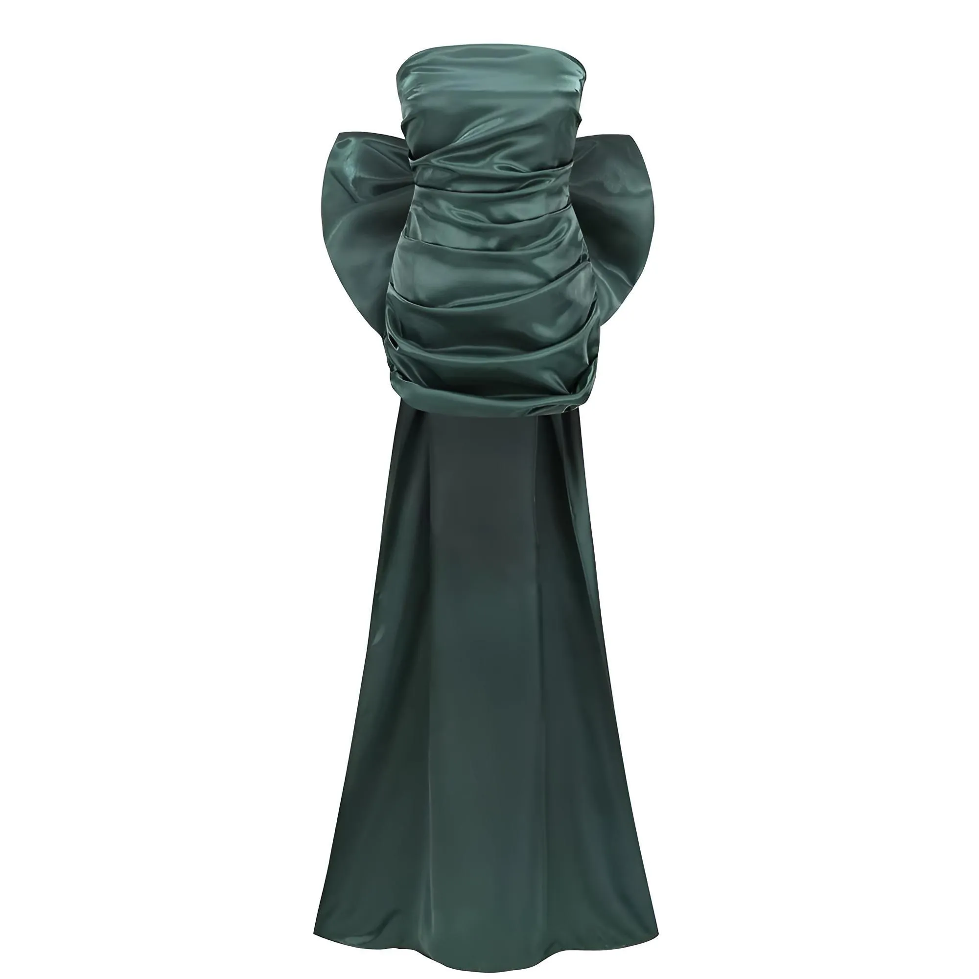 Elegant Bow Strapless Backless Mini Dress Women's Evening Dress
