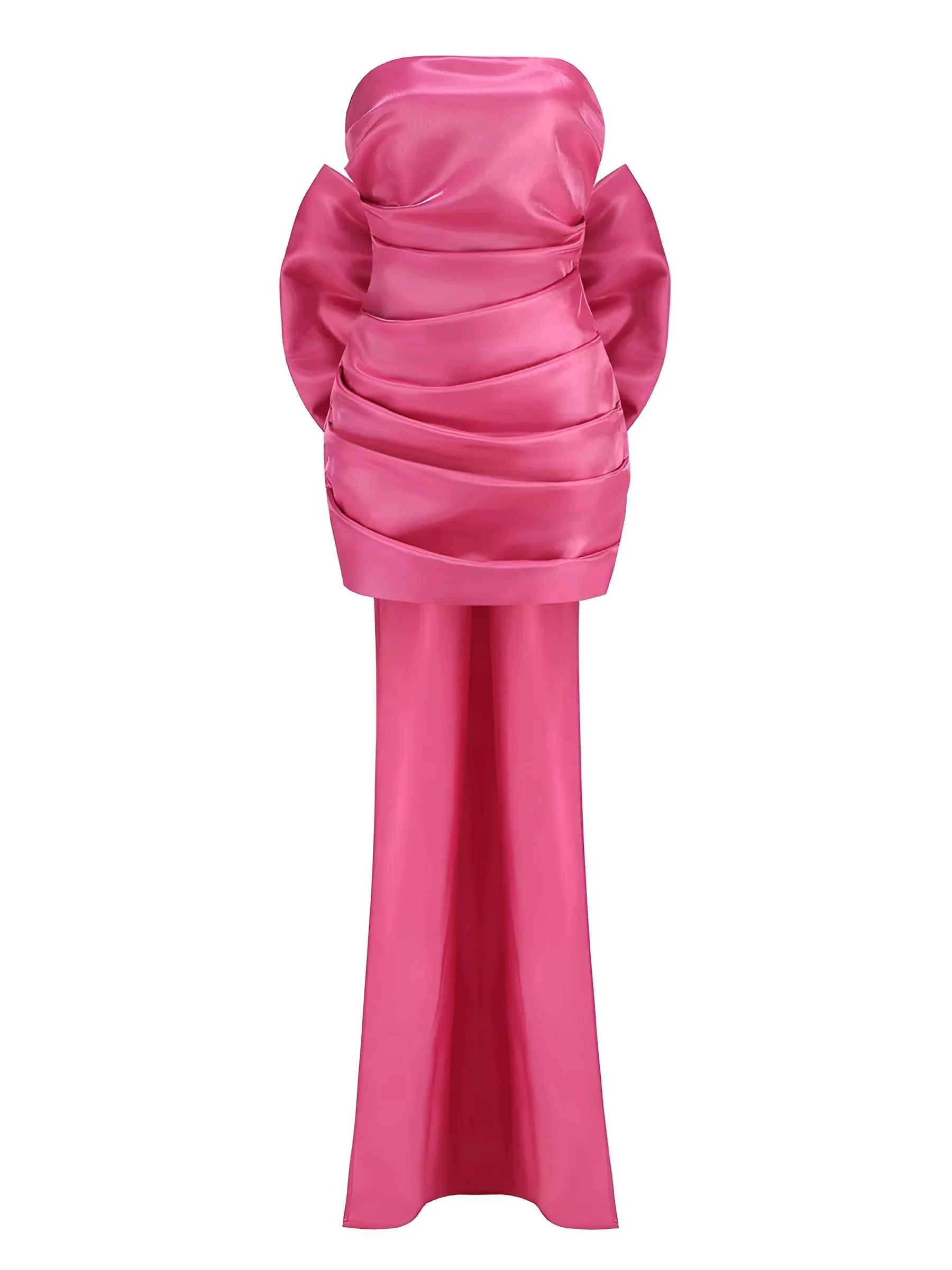 Elegant Bow Strapless Backless Mini Dress Women's Evening Dress