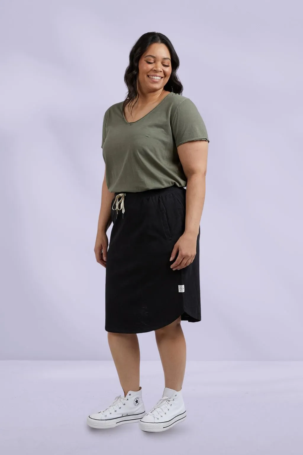 Elm Isla Skirt Washed Black