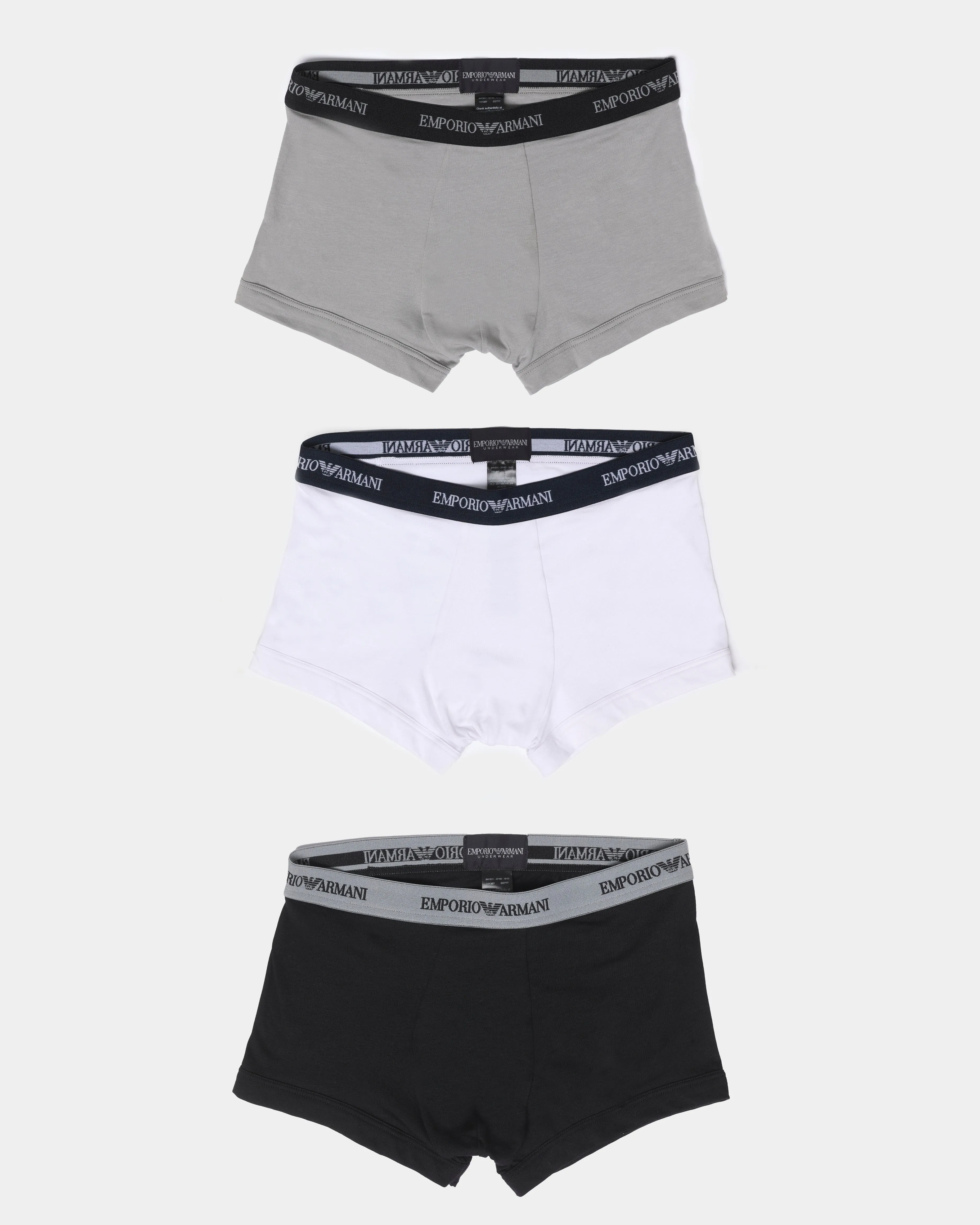 Emporio Armani Armani Trunk 3 Pack Black/White/Grey